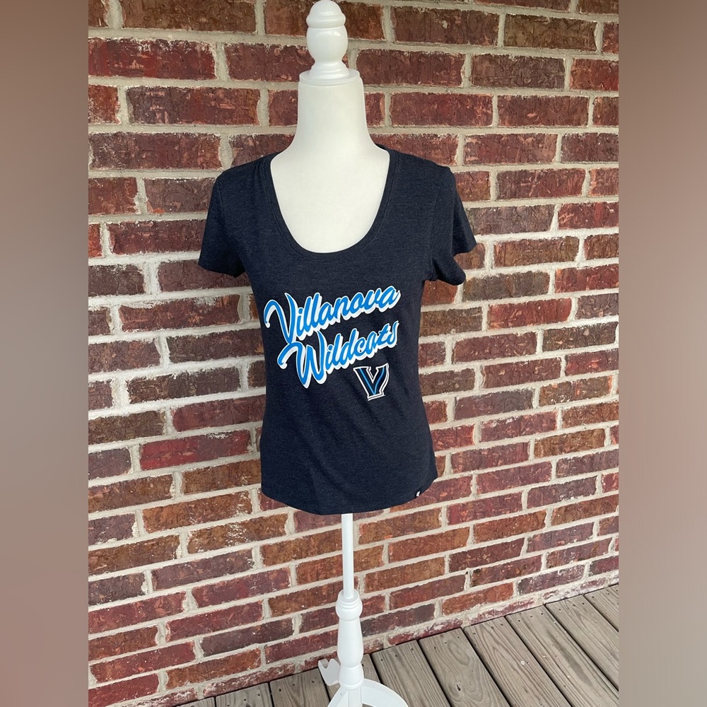 Ladies 47 Brand Villanova Wildcats Scoop Neck Short Sleeve Top Size Small